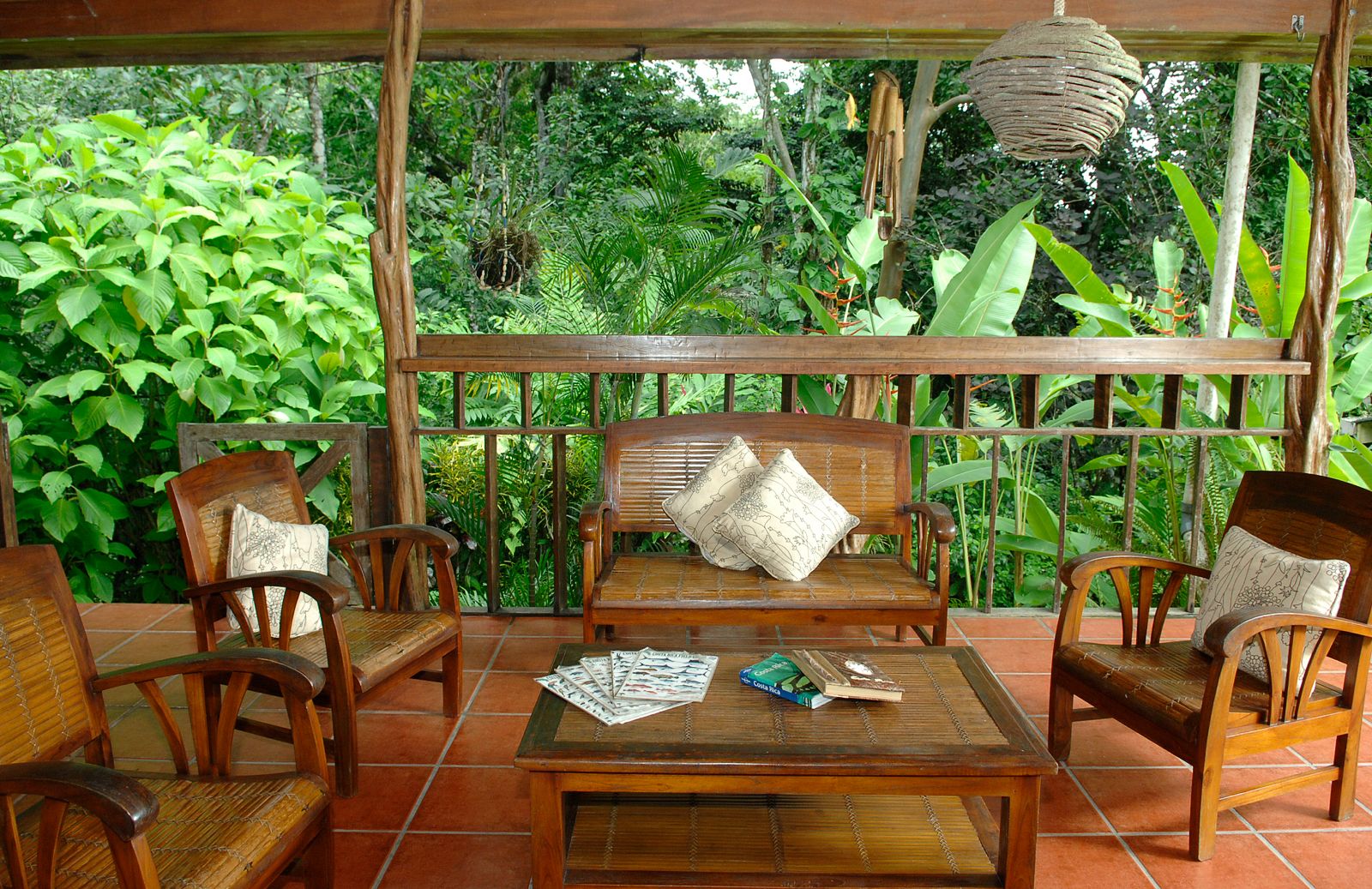 Terraza con vista a la selva